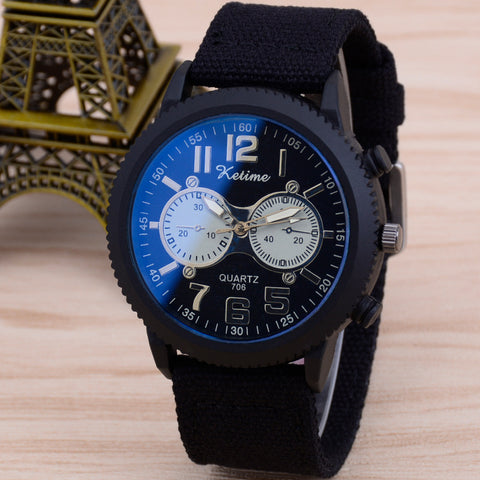 Men's classic blue sports watch