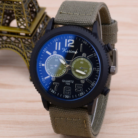 Men's classic blue sports watch