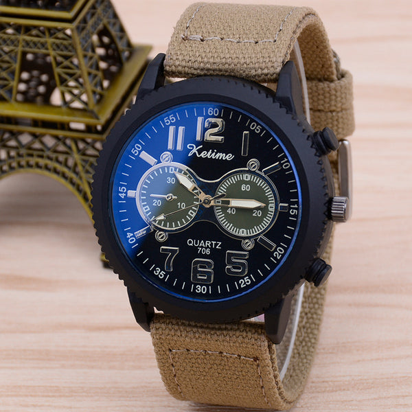 Men's classic blue sports watch