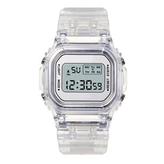 New Fashion Transparent Digital Watch Square Women Watches