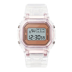 New Fashion Transparent Digital Watch Square Women Watches