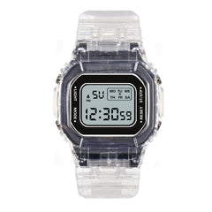 New Fashion Transparent Digital Watch Square Women Watches