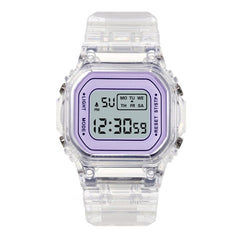 New Fashion Transparent Digital Watch Square Women Watches